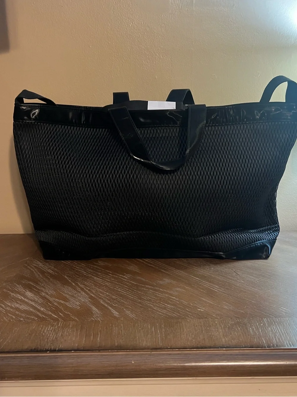 Victoria's Secret VSX Large Black Mesh Tote Bag NWT